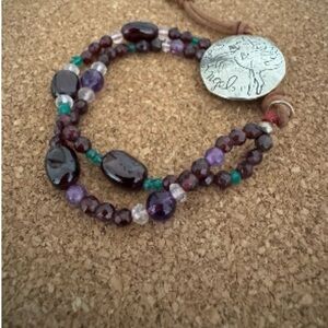 Jes Maharry Semiprecious Gems Bracelet with Button Clasp | *Free Shipping*